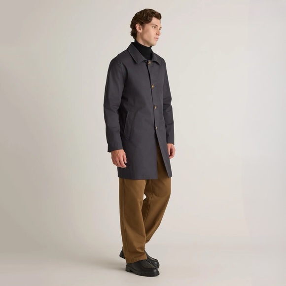 QUINCE • Black Comfort Stretch Trench Coat - Picture 5 of 8